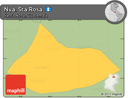 Savanna Style Simple Map of Nva. Sta Rosa