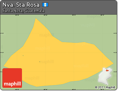 Savanna Style Simple Map of Nva. Sta Rosa, single color outside