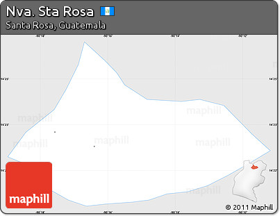 Silver Style Simple Map of Nva. Sta Rosa, single color outside