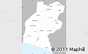 Gray Simple Map of Santa Rosa, single color outside