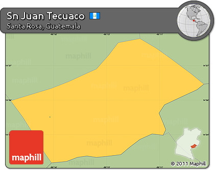 Savanna Style Simple Map of Sn Juan Tecuaco