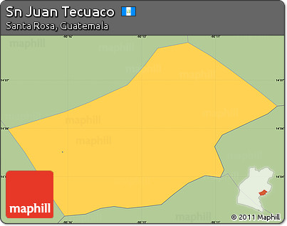 Savanna Style Simple Map of Sn Juan Tecuaco