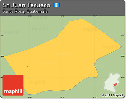 Savanna Style Simple Map of Sn Juan Tecuaco, single color outside