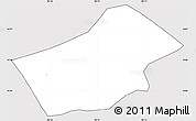 Silver Style Simple Map of Sn Juan Tecuaco, cropped outside
