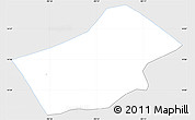 Silver Style Simple Map of Sn Juan Tecuaco, single color outside