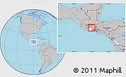 Gray Location Map of Sn Rafael las F., highlighted parent region