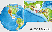 Physical Location Map of Sn Rafael las F., highlighted country, highlighted parent region