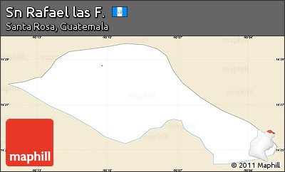 Classic Style Simple Map of Sn Rafael Las F., single color outside