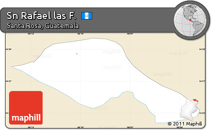 Classic Style Simple Map of Sn Rafael Las F., single color outside