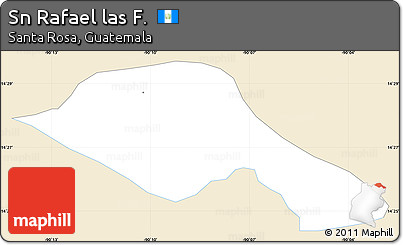 Classic Style Simple Map of Sn Rafael Las F., single color outside