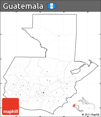 Blank Simple Map of Guatemala, cropped outside, no labels