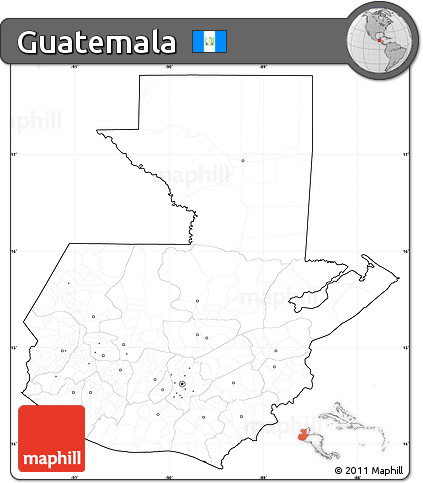 Blank Simple Map of Guatemala, cropped outside, no labels