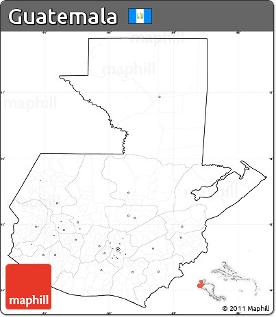 Blank Simple Map of Guatemala, cropped outside, no labels