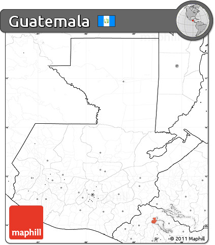 Blank Simple Map of Guatemala, no labels
