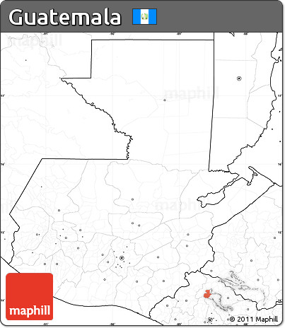 Blank Simple Map of Guatemala, no labels