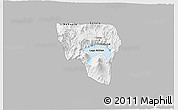 Gray 3D Map of Solola, single color outside