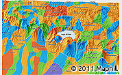 Political 3D Map of Solola