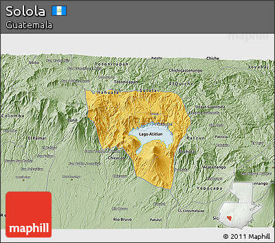 Savanna Style 3D Map of Solola
