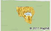 Savanna Style 3D Map of Solola, single color outside