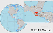 Gray Location Map of Concepcion, within the entire country