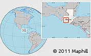 Gray Location Map of Concepcion, highlighted country