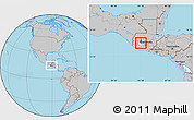 Gray Location Map of Concepcion, highlighted parent region