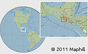Savanna Style Location Map of Concepcion, hill shading