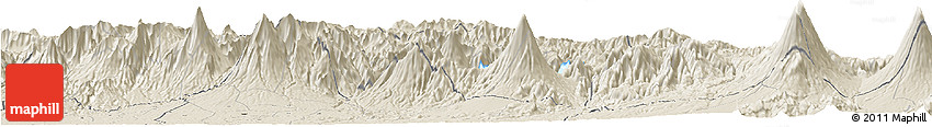 Shaded Relief Horizon Map of Solola