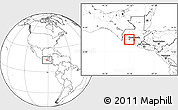 Blank Location Map of Lago Atitlan