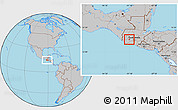 Gray Location Map of Lago Atitlan