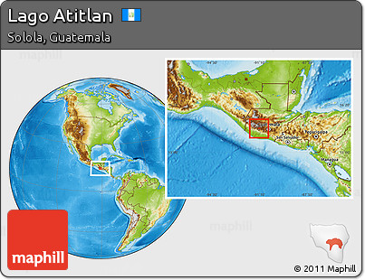 Physical Location Map of Lago Atitlan