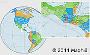 Political Location Map of Lago Atitlan