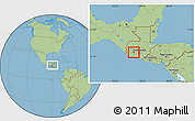 Savanna Style Location Map of Lago Atitlan, within the entire country