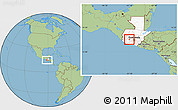 Savanna Style Location Map of Lago Atitlan, highlighted country