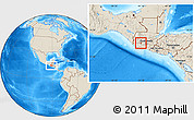 Shaded Relief Location Map of Lago Atitlan