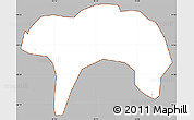 Gray Simple Map of Lago Atitlan, cropped outside