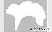 Gray Simple Map of Lago Atitlan
