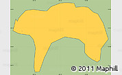 Savanna Style Simple Map of Lago Atitlan, cropped outside