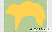 Savanna Style Simple Map of Lago Atitlan, single color outside