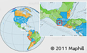 Political Location Map of Solola, within the entire country