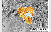 Political Shades Map of Solola, desaturated