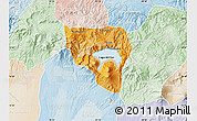 Political Shades Map of Solola, lighten