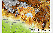 Political Shades Map of Solola, physical outside