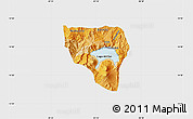 Political Shades Map of Solola, single color outside
