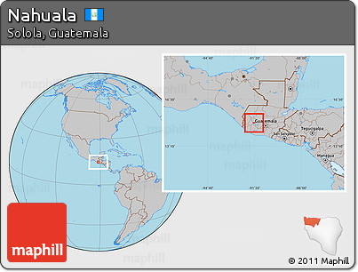 Gray Location Map of Nahuala