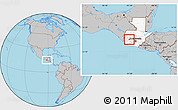 Gray Location Map of Nahuala, highlighted country