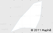 Silver Style Simple Map of Panajachel, single color outside