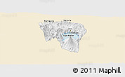 Classic Style Panoramic Map of Solola, single color outside