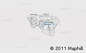 Silver Style Panoramic Map of Solola, single color outside