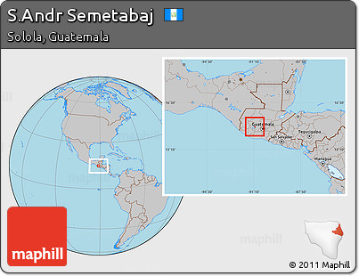 Gray Location Map of S.Andr Semetabaj